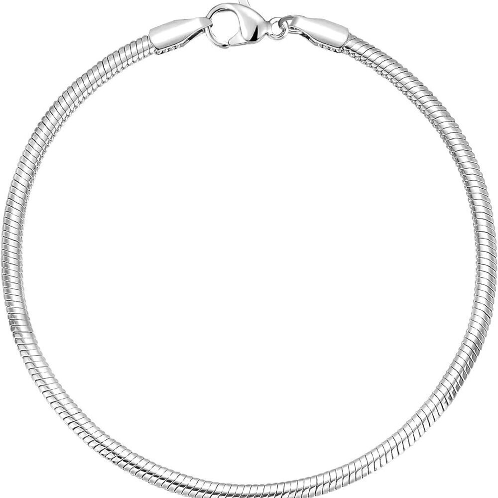 Charm Bracelet for Women Sterling Silver Gold Dainty Snake Chain Jewelry